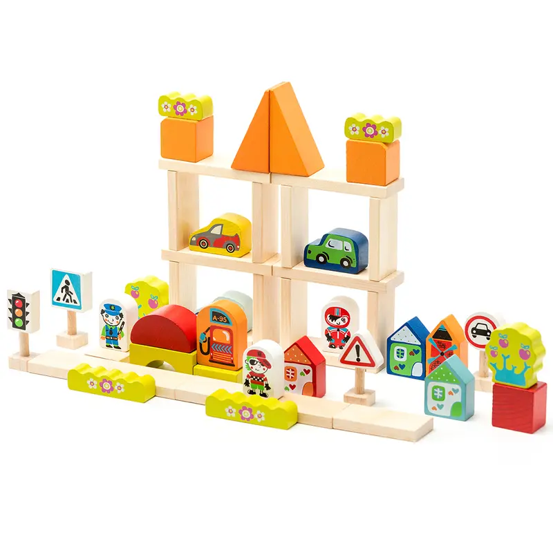 Blocchi in legno Città - Cubika - Art. 13913