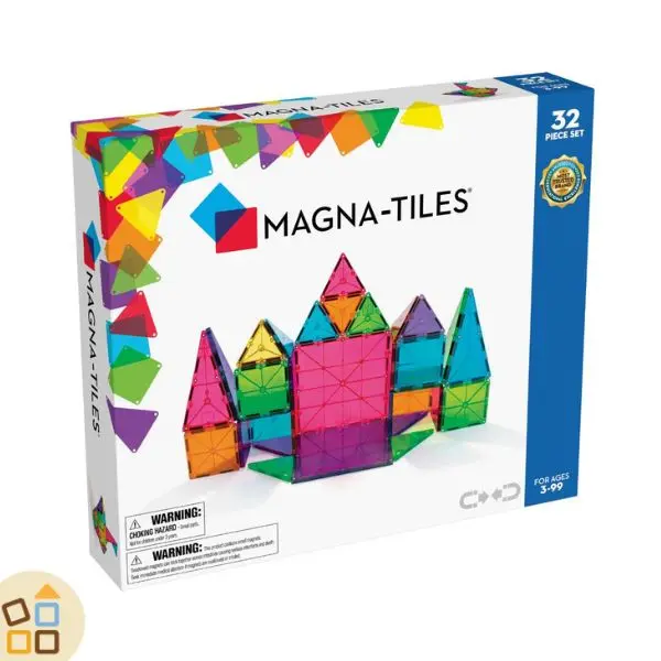 BLOCCHI MAGNETICI, TILES CLEAR COLOR (32 PZ)