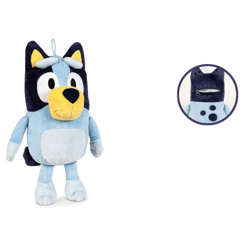 Bluey Peluche 35cm con Taschino e Cerniera
