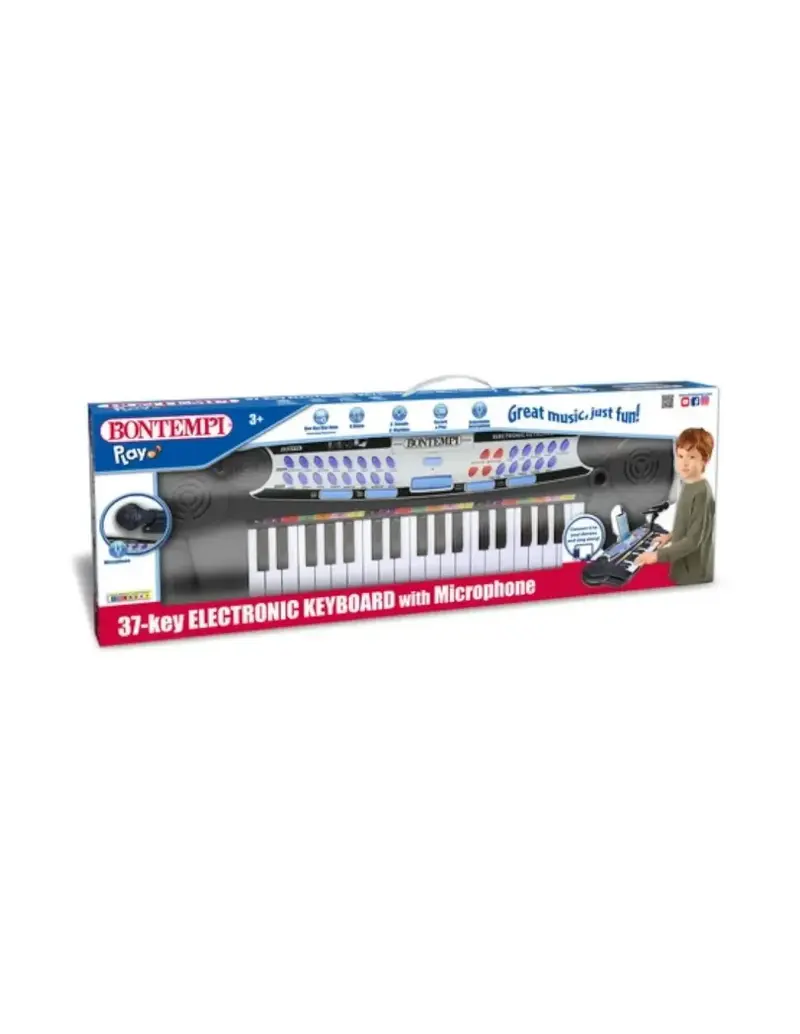 Bontempi Tastiera elettronica a 37 tasti con microfono e connessione MP3