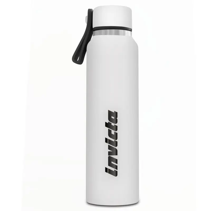 Borraccia Bottle Bottiglia Termica 500 ml in Acciaio Invicta Bianco bianca