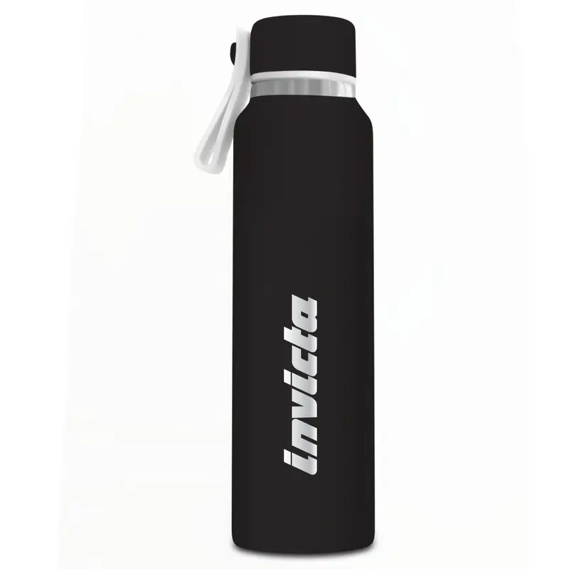 Borraccia Bottle Bottiglia Termica 500 ml in Acciaio Invicta Nero nera