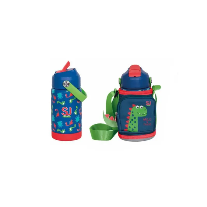 Borraccia Termica 350 ml con Portaborraccia SJ Gang Seven® - Dinosauro