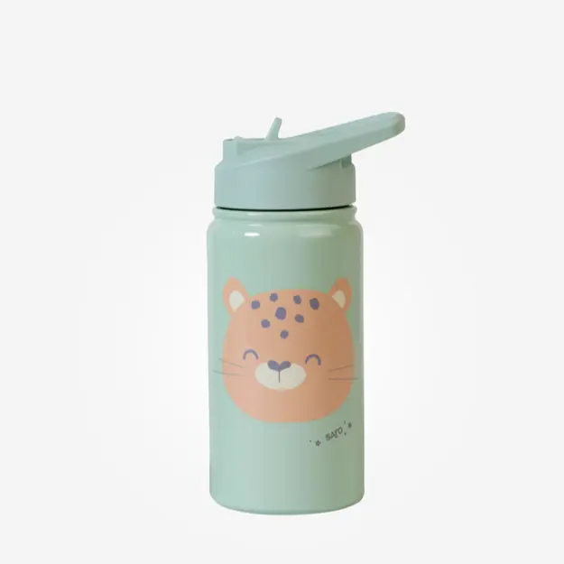 Borraccia Termica con Cannuccia Leopardo 350 ml