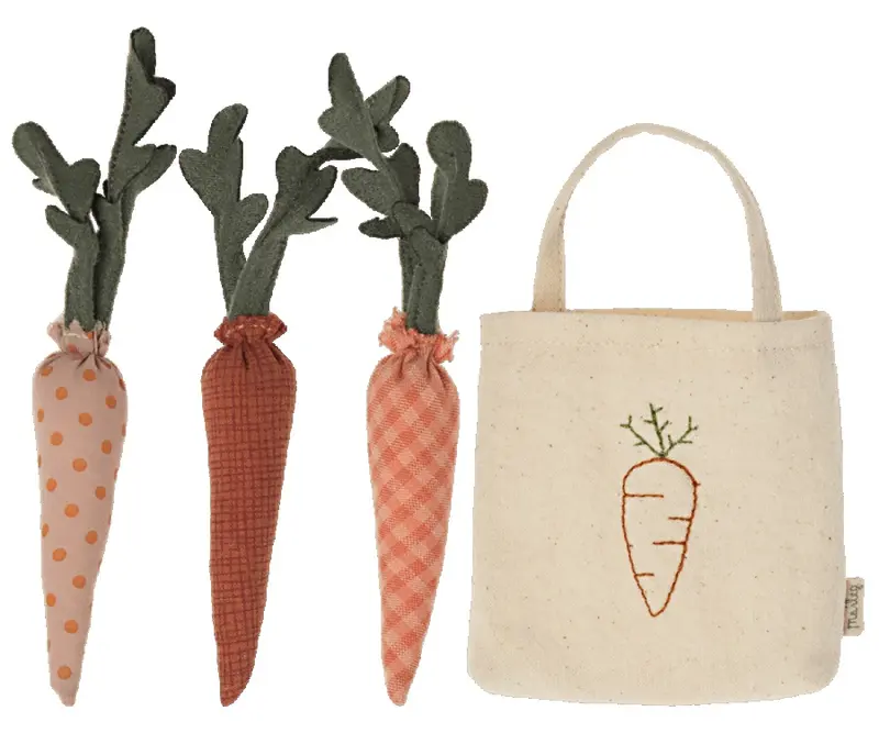 BORSA IN STOFFA CAROTE, CONIGLI