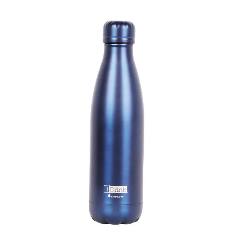 Bottiglia Termica Blu Metallizzato 500 Ml I-Total