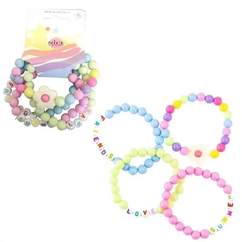 Bracciali Bambina Love Summer, set 4 Braccialetti