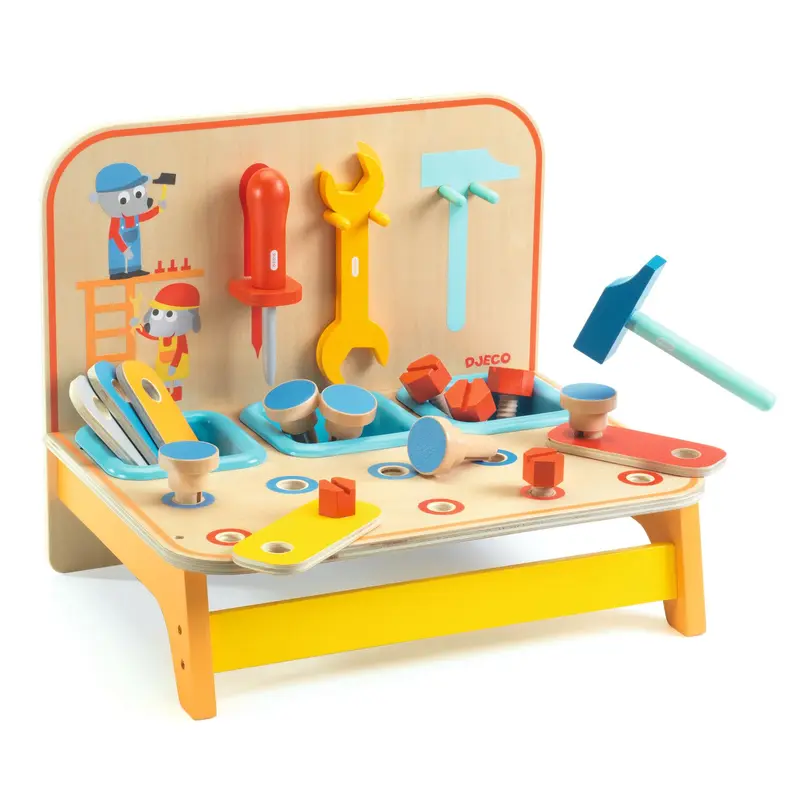 Bricotoo Banco da Lavoro in Legno | Attrezzi Bambini | DJ05530