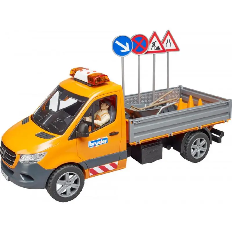 Bruder Mb Sprinter Lavori Stradali Con Personaggio E Accessori