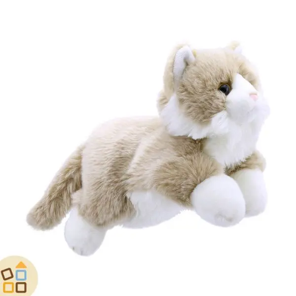 BURATTINO PELUCHE, GATTO BEIGE