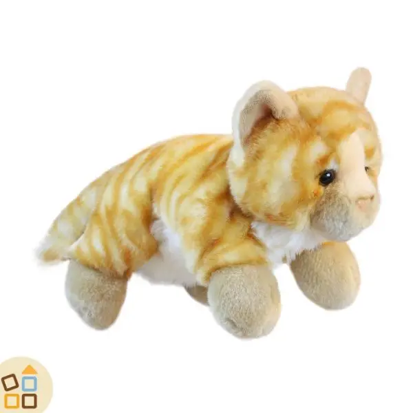BURATTINO PELUCHE, GATTO TIGRATO ROSSO
