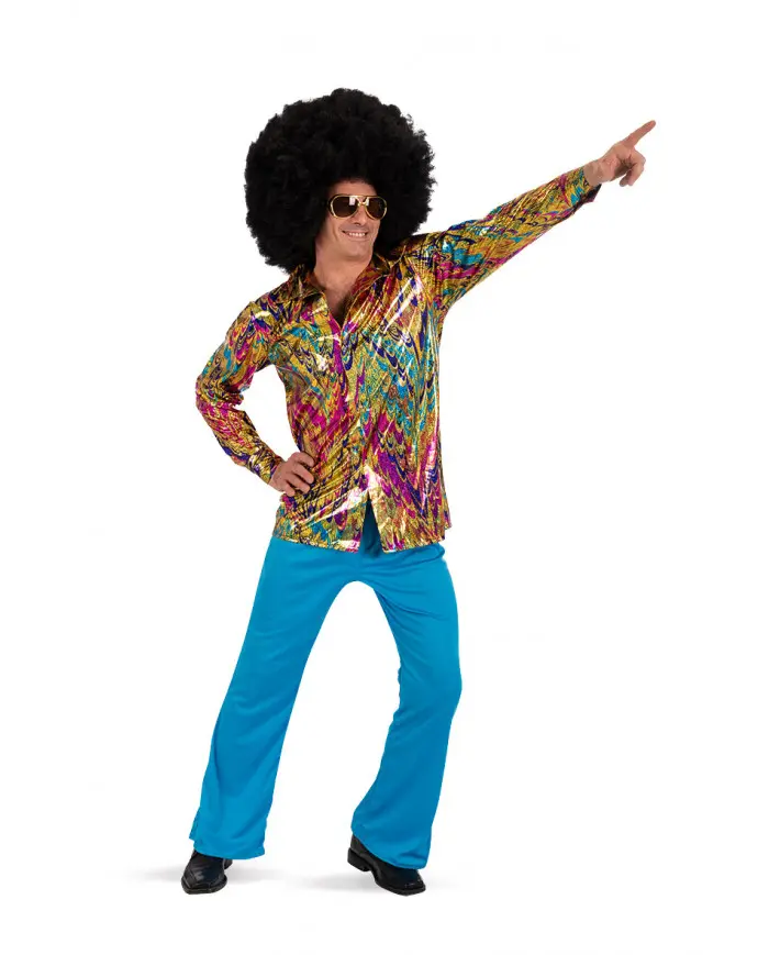 Camicia Disco Dance Uomo Colorata carnevale