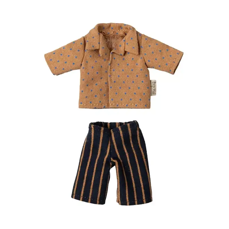 Camicia e Pantaloni a Righe per Papà Topo Maileg
