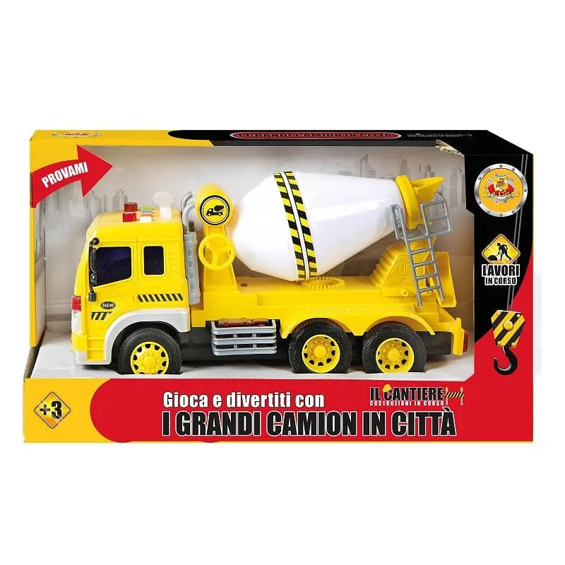 Camion Betoniera a Frizione con Luci e Suoni