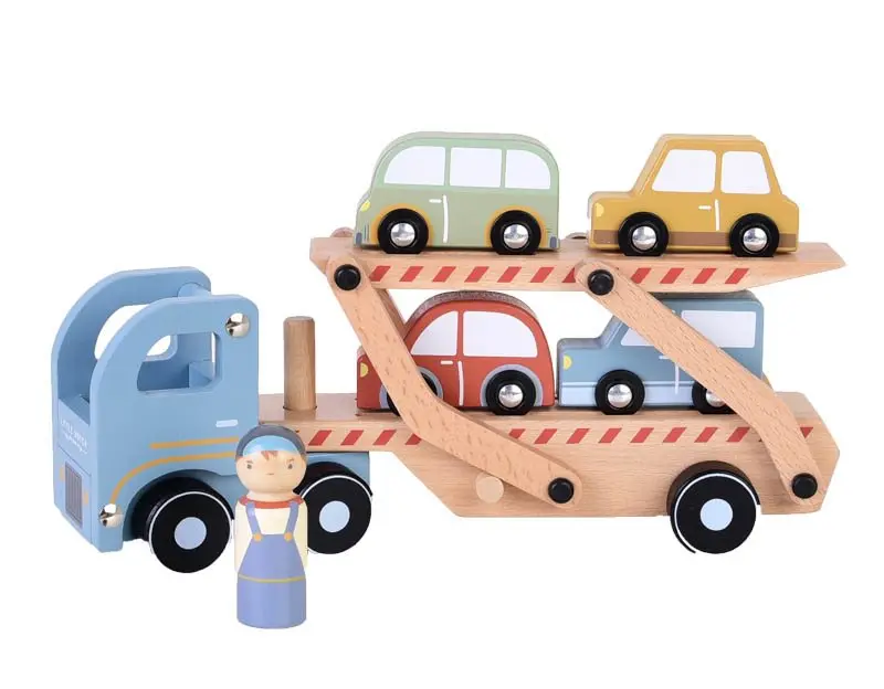 Camion di Legno porta Auto Bisarca Wooden Truck (LD7095)