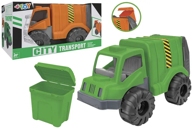 CAMION SPAZZATURA PLASTICA 40CM 2 COL