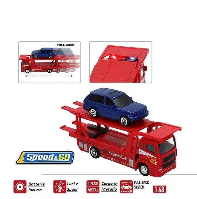 Camion Trasportatore con Auto - Luci e Suoni