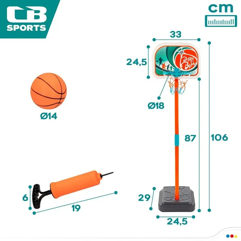 Canestro da Basket per Bambini con Piantana, Palla e Pompa