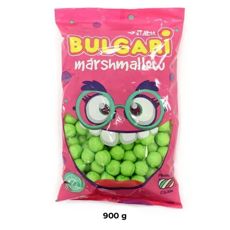 Caramelle Marshmallow Palline Verdi 900gr - Bulgari