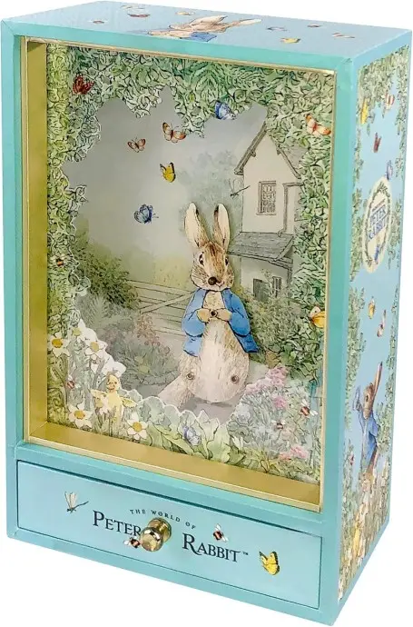 Carillon danzante - Luce notturna musicale - Peter Rabbit azzurro