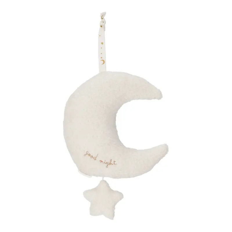 Carillon Luna Bianco Newborn Naturals - Music Box Moon White Newborn Naturals (LD8449)