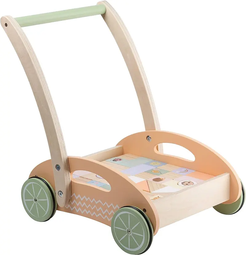 Carretto con 33 blocchi in legno - Jouéco - Art. 80092