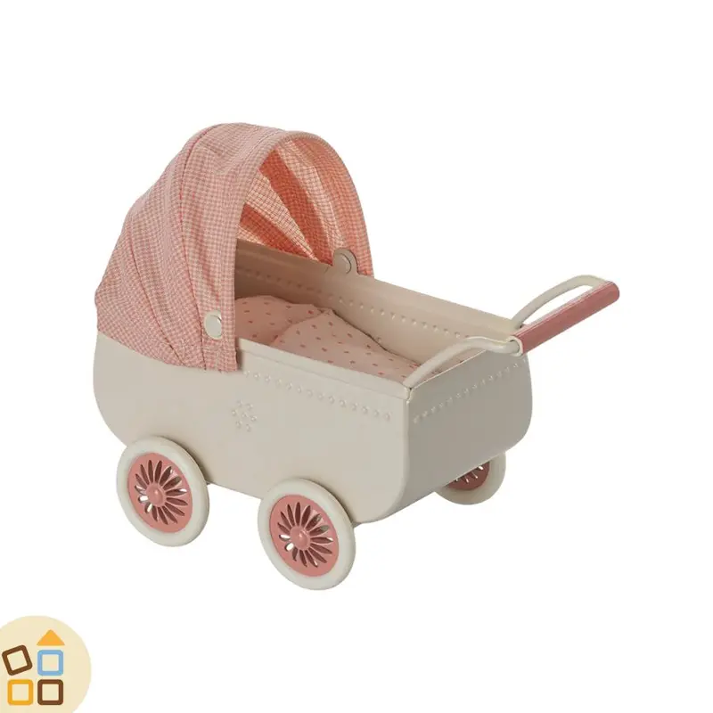 CARROZZINA IN METALLO TOPO, ROSA