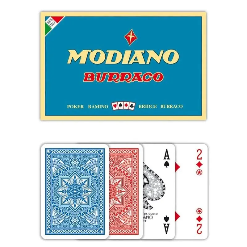 Carte da Gioco Burraco Modiano (2 Mazzi da 55 Carte)