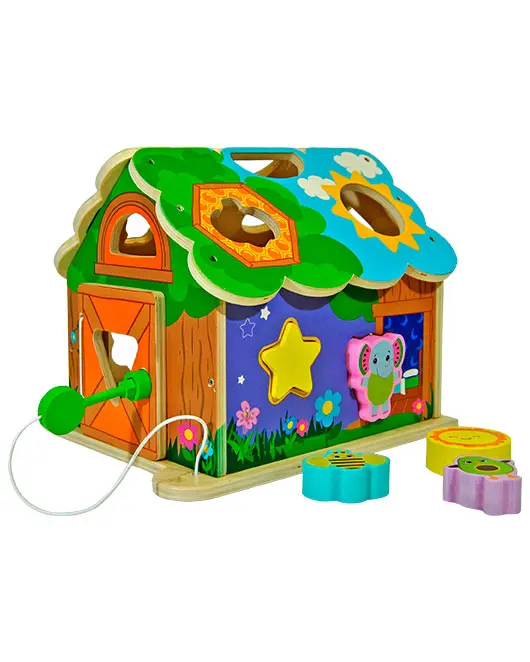 CASA SULL'ALBERO CON FORME IN LEGNO FROOTIMALS
