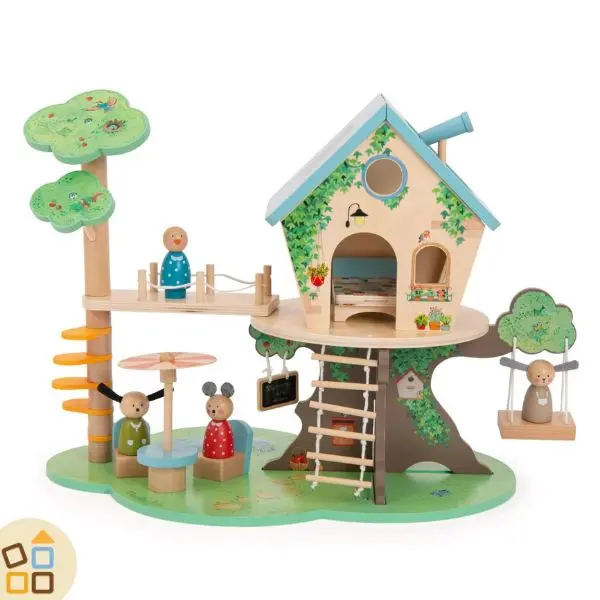 CASA SULL'ALBERO IN LEGNO CON ACCESSORI