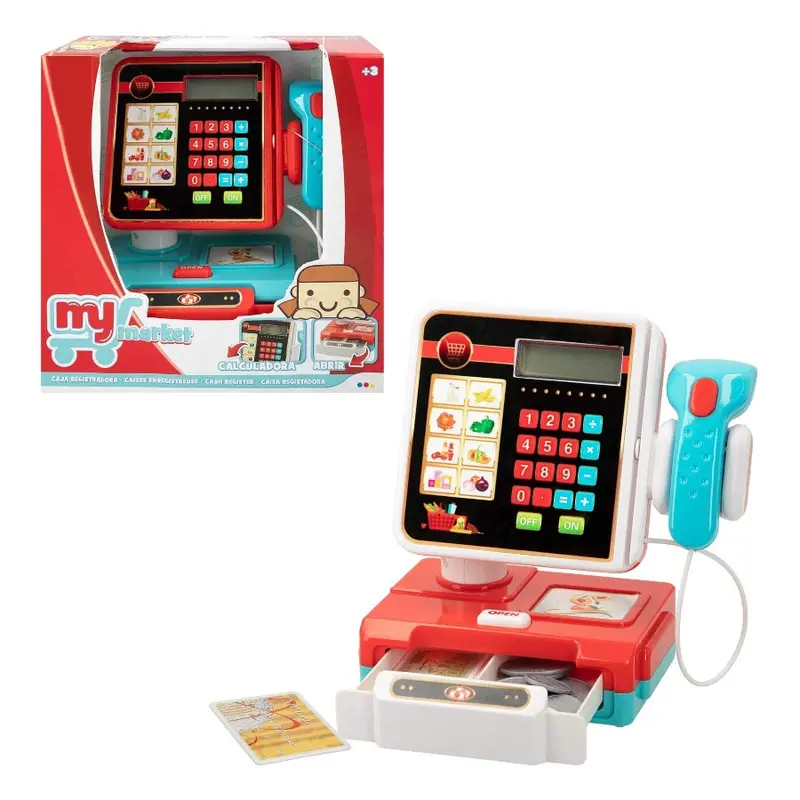 Cassa Super Market Giocattolo con Luci e Suoni