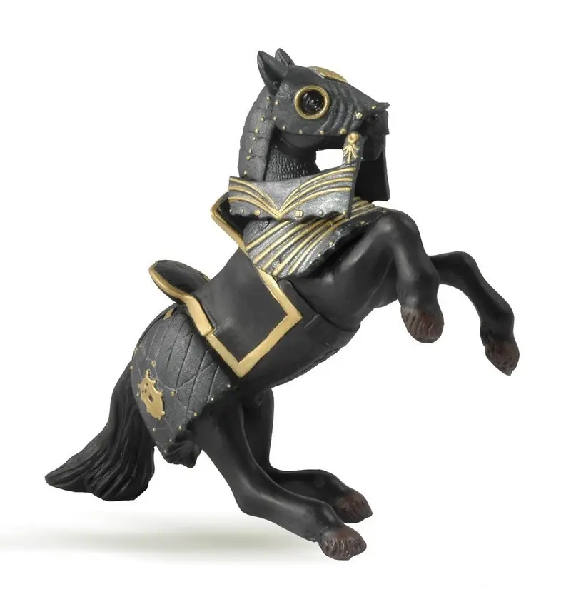 Cavallo Cavaliere Armatura Nera - Papo - Art. 39276