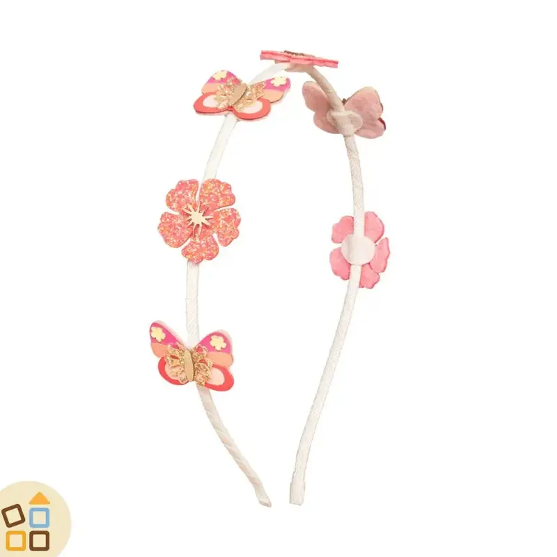 CERCHIETTO FIORI E FARFALLE