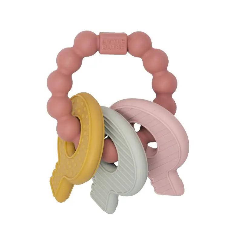 Chiavi Giocattolo per la Dentizione Rosa - Teething Toy Keychain Pink (2006122)