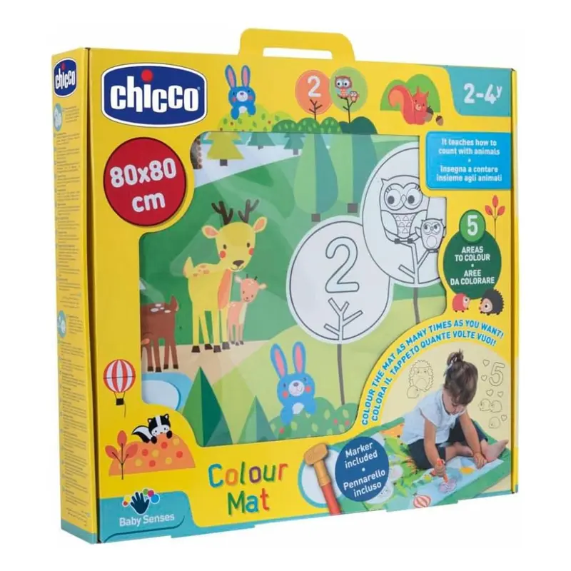 Chicco Colour Mat Tappeto da Colorare con Pennarello 80 cm