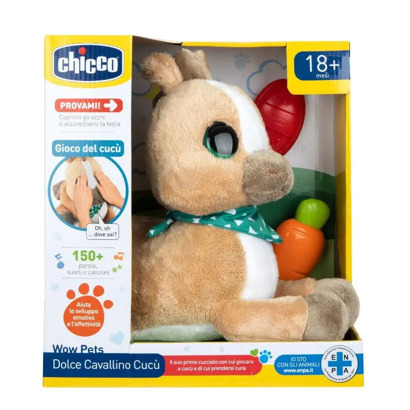 Chicco Dolce Cavallino Cucù, Peluche Interattivo 2 in 1