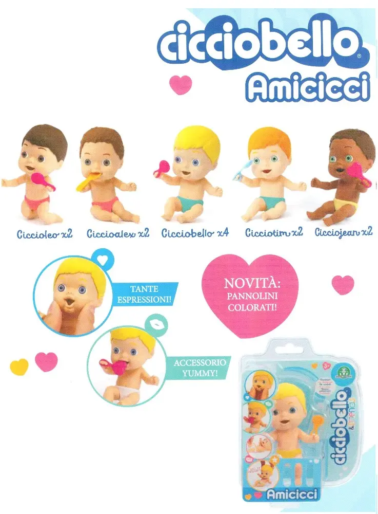 Cicciobello Amicicci Pannolini Colorati