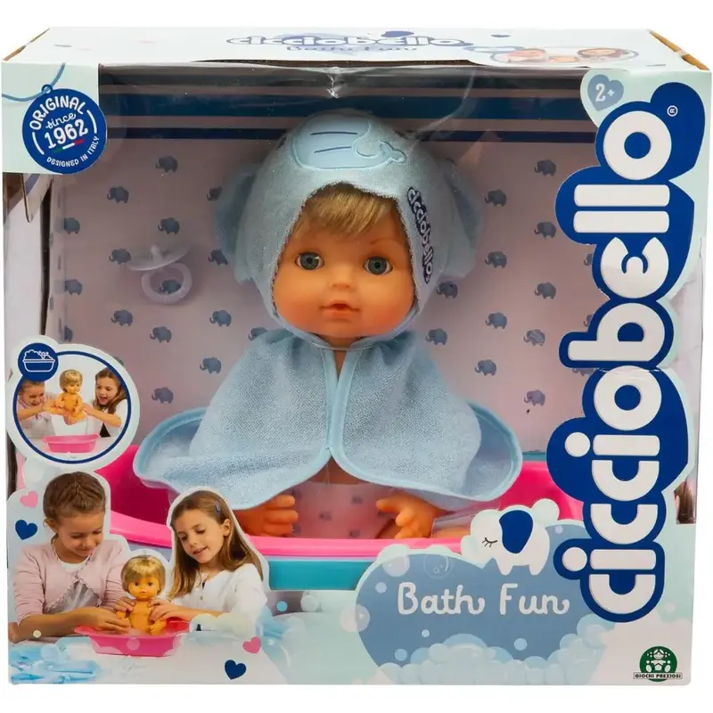 Cicciobello Bath Fun - Bambolotto con vasca e accappatoio