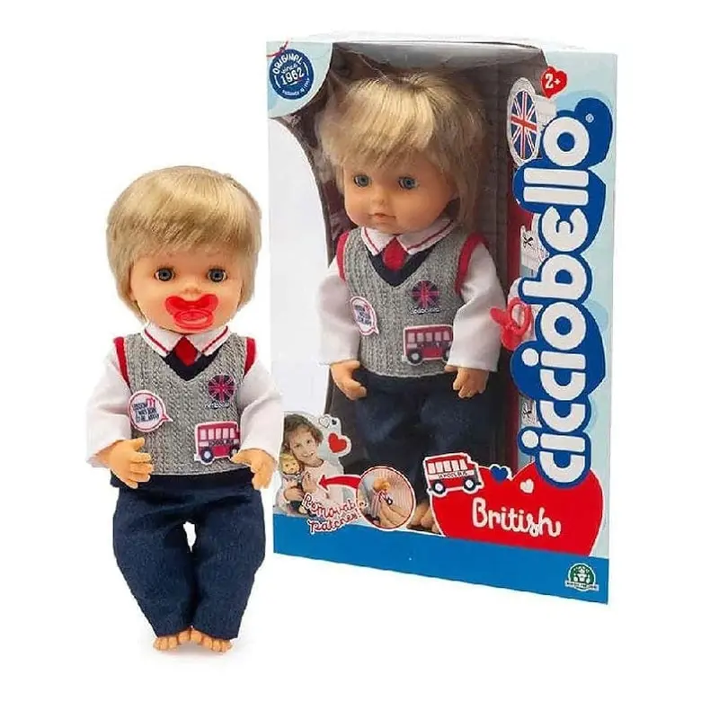 Cicciobello British Giochi Preziosi, bambola 30 cm vestita con Abiti da College Inglese +2 Anni
