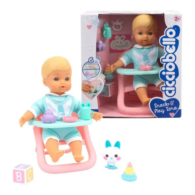 Cicciobello My Love, Bambola da 24 cm con Seggiolone e Accessori