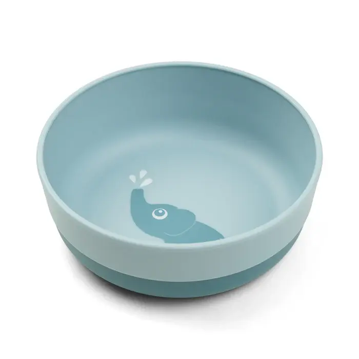 Ciotola In Plastica 100% PP Alimentare con Base Antiscivolo - Elefante Blu