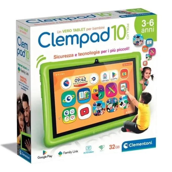 Clementoni Clempad, Tablet 10 Pollici per Bambini 3-6 Anni