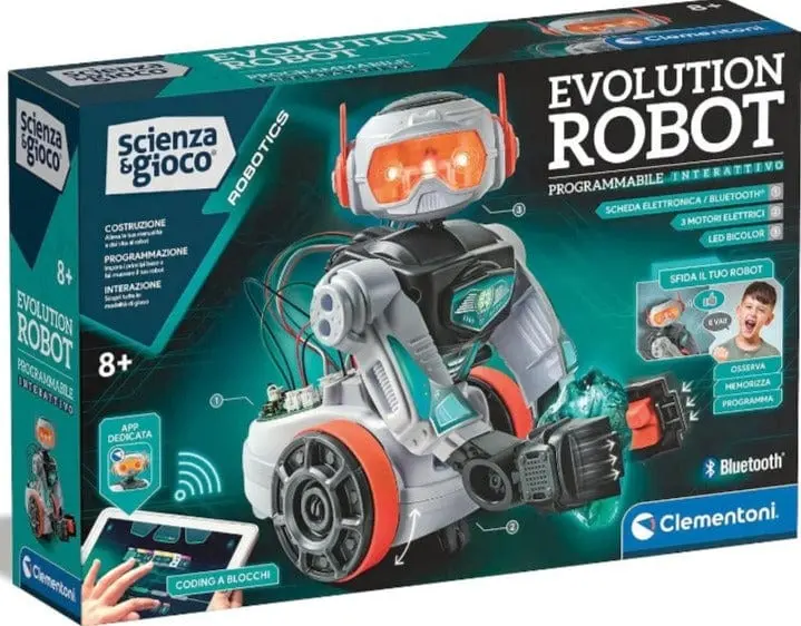 Clementoni Evolution Robot, Robot da Assemblare e Programmare - 19305