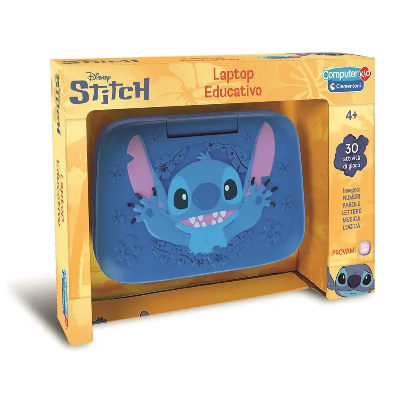 Clementoni - Laptop Educativo Stitch con giochi educativi e 30 attività per l'apprendimento