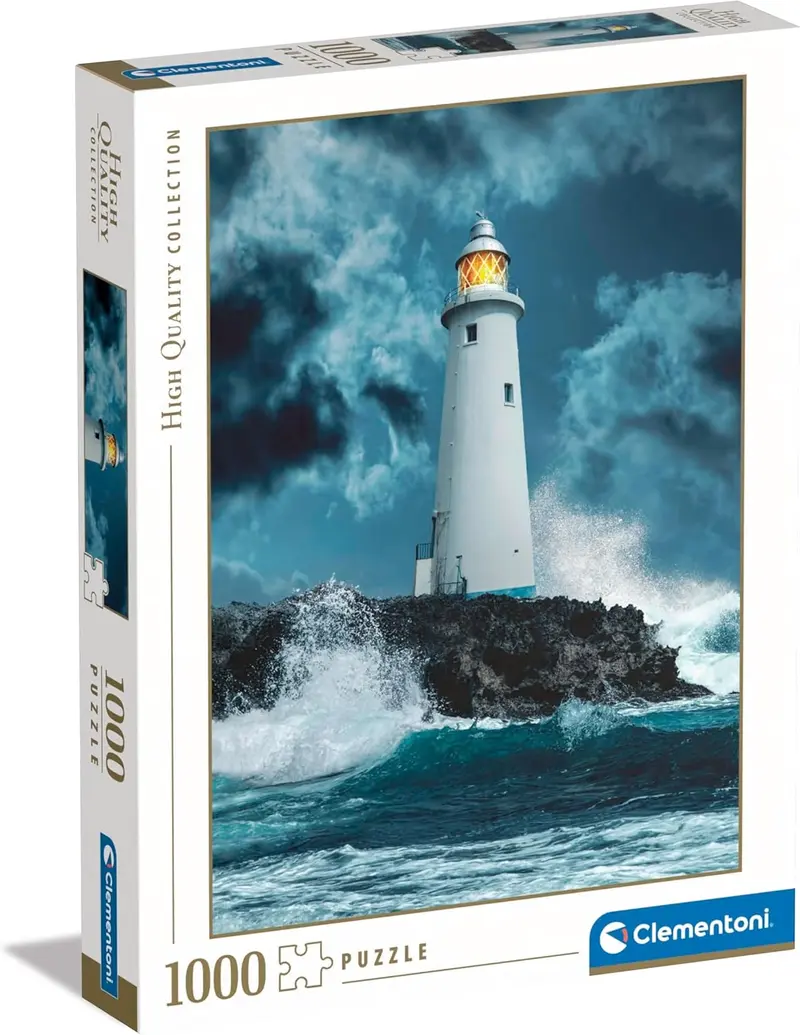 Clementoni - Puzzle Collection - Lightouse In The Storm - 1000 Pezzi