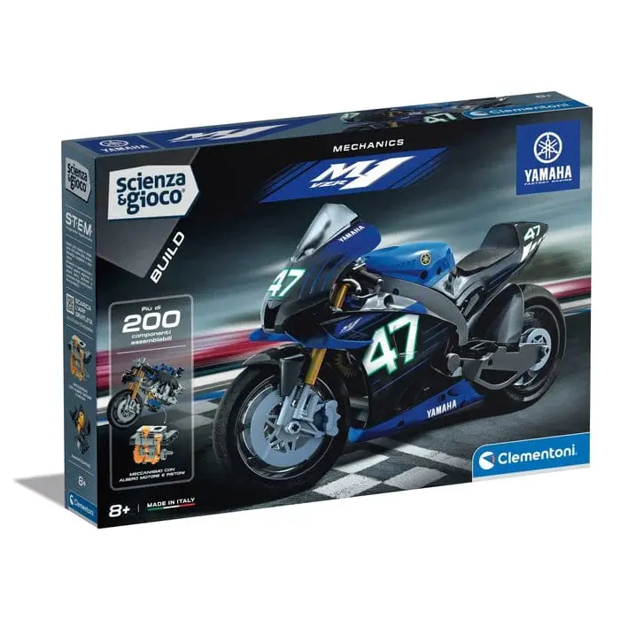 Clementoni Scienza e Gioco Build, Set Costruzioni Moto Sportiva Yamaha M1 YZR