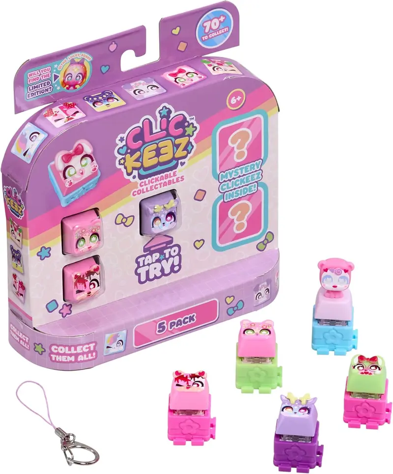 Clickeez Multipack Personaggi esclusivi trasformabili in portachiavi