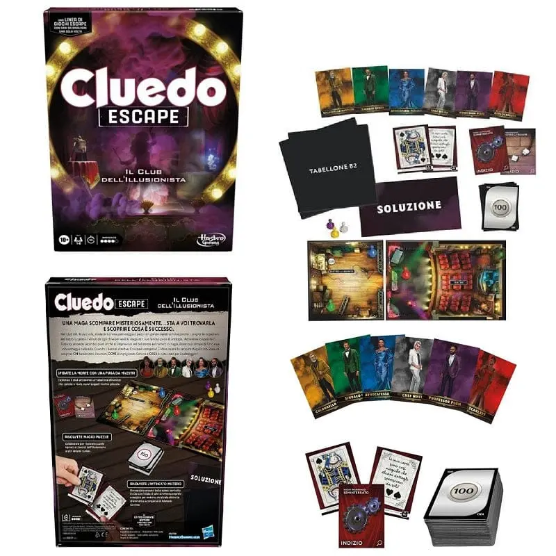 Cluedo Escape Il Club Dell'Illusionista, Gioco di Società - Hasbro