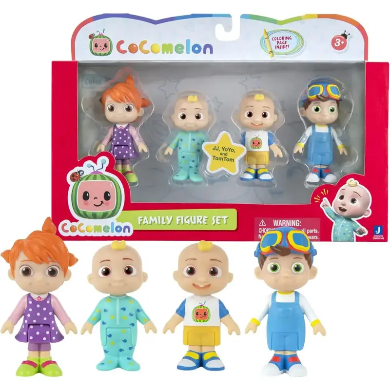 Cocomelon Set 4 Personaggi Giocattolo
