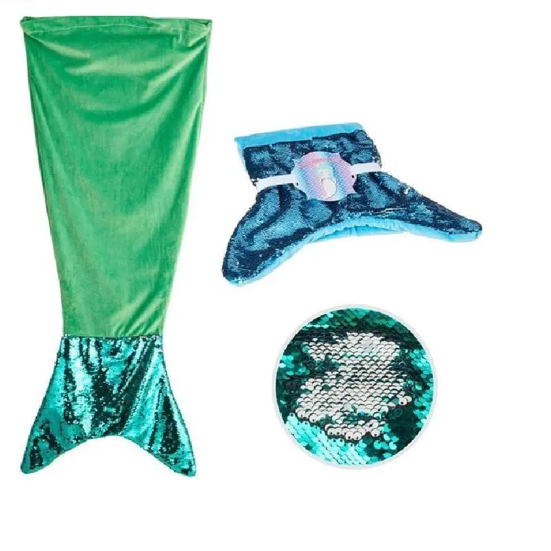 Coda da Sirena da indossare in Pile con Paillettes